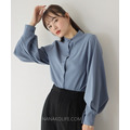 日本通勤系・立領澎袖顯瘦上衣 6色_5