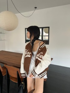 新品｜奶油拼接棒球外套 2色