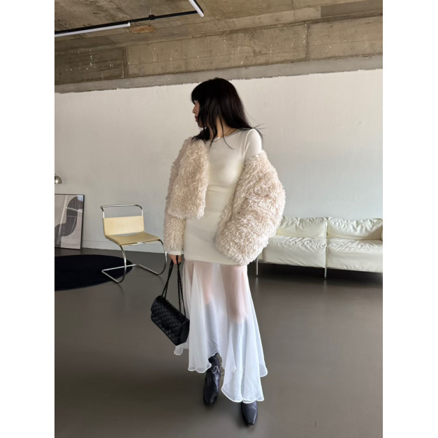 新品｜質感毛絨短版外套 2色