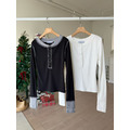 新品｜日常滾邊合身長袖上衣 2色_4