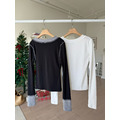 新品｜日常滾邊合身長袖上衣 2色_5