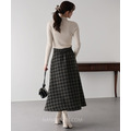 日系顯瘦千鳥格長裙 3色_10