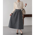 日系顯瘦千鳥格長裙 3色_5