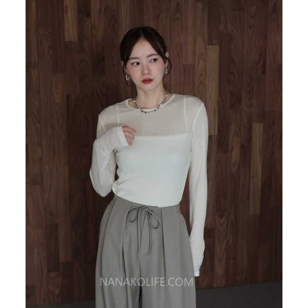 天絲羊毛柔肌觸感內搭上衣 3色