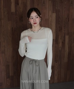 天絲羊毛柔肌觸感內搭上衣 3色