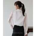 蝴蝶結輕奢襯衫 2色_5