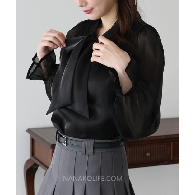 蝴蝶結輕奢襯衫 2色