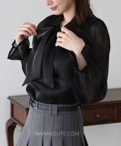 蝴蝶結輕奢襯衫 2色