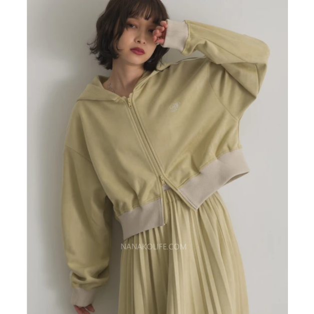 滾邊縮口短版連帽外套 5色