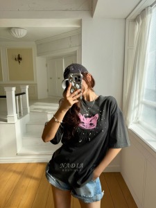 新品｜珍珠貓咪印花Tee♡