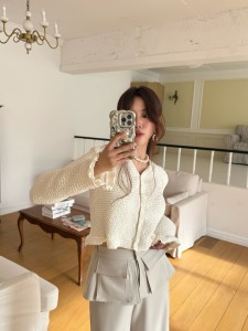 新品｜暖雲軟綿微蓬皺感針織外套 3色