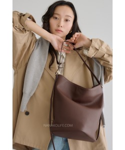 必買!! 真牛皮大容量兩用肩背包 2色