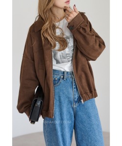 柔霧麂皮感氣質外套 2色