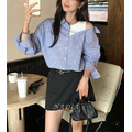 新品｜雙層解構拼接襯衫上衣2色_13