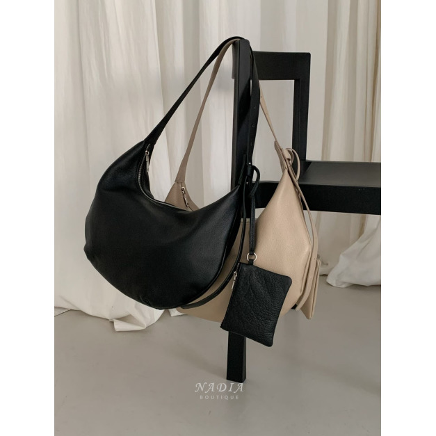 新品｜ 極簡皮革月牙 Hobo 包2色