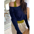 新品｜超好穿~美背繞頸細坑條 bra top 上衣 5色_5