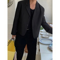 純色簡約短款西裝外套_1