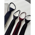 純色素面伸縮懶人領帶