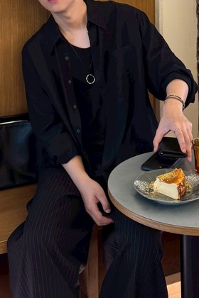 泡泡紗直紋襯衫