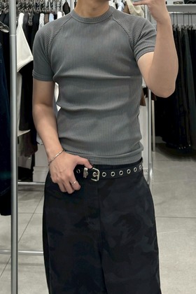 插肩袖 肌肉修身 顯壯合身短袖上衣