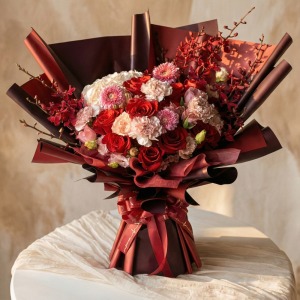 熱情時刻 - 奢華紅粉綜合花束