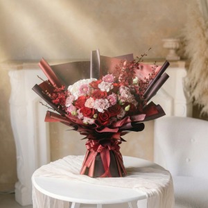 熱情時刻 - 奢華紅粉綜合花束
