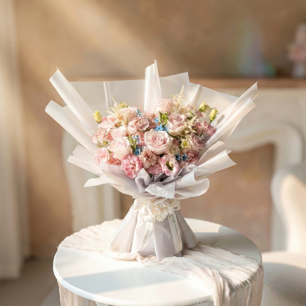美好時光 - 溫柔粉彩綜合花束