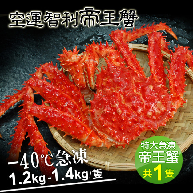 熟凍智利帝王蟹1隻(1.2-1.4kg/隻)
