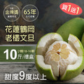 (買1送1)65年老欉花蓮鶴岡文旦10斤(小顆10-16顆/盒)/共2盒/柚子禮盒