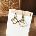 黃銅耳環│幾何結構(可改夾)