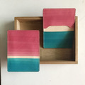 信用卡夾｜超薄極簡版｜夏日海邊｜胭脂粉與里昂藍｜Card holder_1