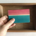 信用卡夾｜超薄極簡版｜夏日海邊｜胭脂粉與里昂藍｜Card holder