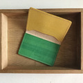 信用卡夾｜超薄極簡版｜甜檸檬｜暖黃與湖水綠｜Card holder_1