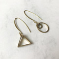 純銅耳環│不對稱幾何(可改夾)_1