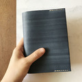 真皮書套│無印良品A6尺寸│閱讀頁設計│墨藍｜Book jacket_1