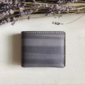 植鞣革短夾｜5卡片層｜零錢袋│灰藍_2