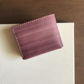 植鞣革短夾｜5卡片層｜零錢袋｜木苺_4