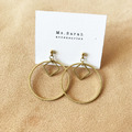 黃銅耳環｜現代花磚(可改夾)_2