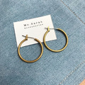 黃銅耳環｜幾何圈圈｜耳針式_1