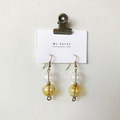 玻璃泡泡_黃銅耳環_透視東方(可改夾)