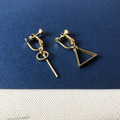 黃銅耳環│不對稱幾何(可改夾)_3