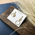 黃銅耳環_不對稱圓(可改夾)_3
