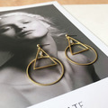 黃銅耳環_幾何學(可改夾)_1