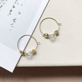 異國泡泡｜黃銅耳環｜耳針式 ｜透明