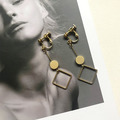 黃銅耳環│幾何結構(可改夾)_4
