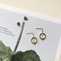 黃銅耳環_古典幾何(不可改夾)