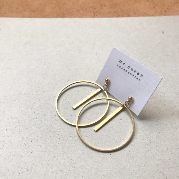 黃銅耳環｜界限｜長
