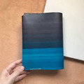 真皮書套│無印良品B6尺寸│閱讀頁設計│灰藍漸層里昂藍_6
