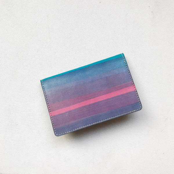 卡夾｜極簡版｜4卡位｜胭脂粉混刷里昂藍