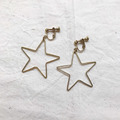黃銅耳環_大星星(可改夾)_2